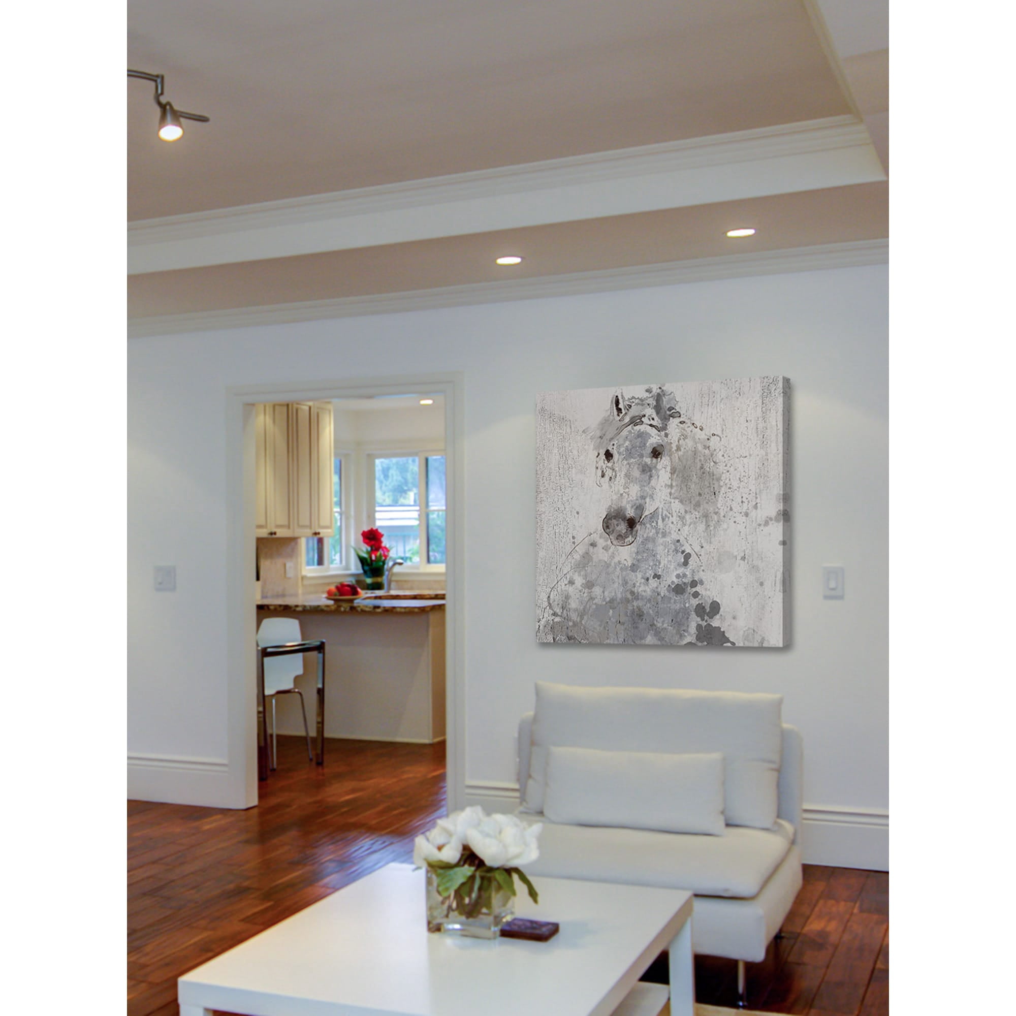 Marmont Hill "Silver Sunshine" by Irena Orlov Painting Print on Wrapped Canvas