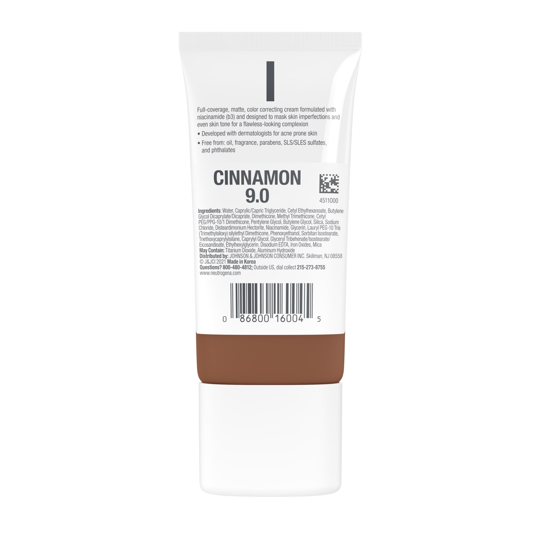 (2 pack) Neutrogena Clear Coverage Flawless Matte CC Cream, Cinnamon, 1 oz
