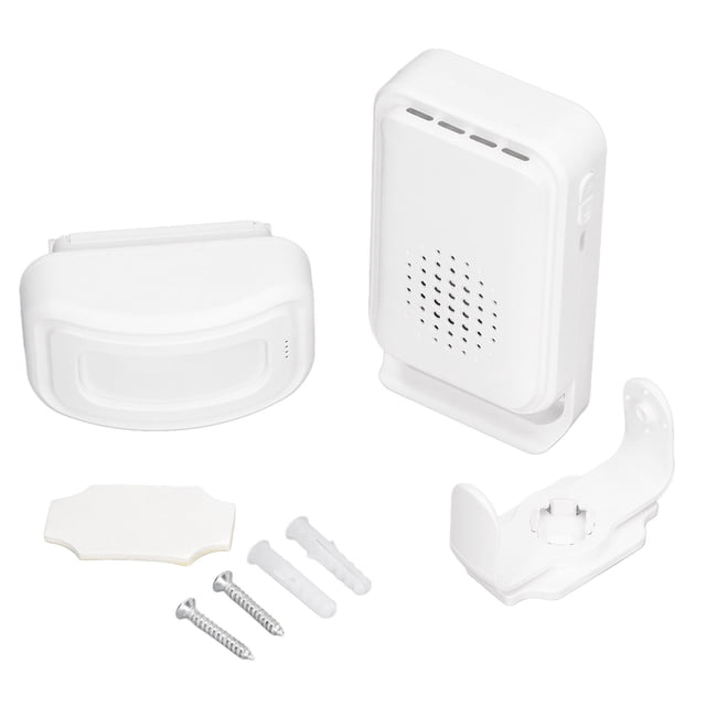 Timbre inalámbrico de bienvenida con sensor de movimiento, detector infrarrojo, alarma de seguridad, micro USB de 5 V