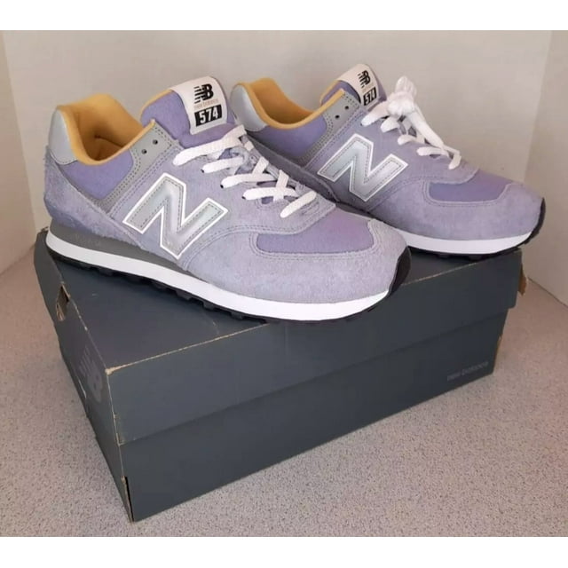Men's Size 10.5 New Balance 574 Low Grey Purple White Sneakers U574BGG Womens 12