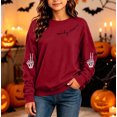thumbnail image 2 of Frostluinai Crewneck Sweatshirts for Kids Girls Halloween Pullover Casual Long Sleeve Spooky Season Print Sweat Shirts 5-15 Years, 2 of 10