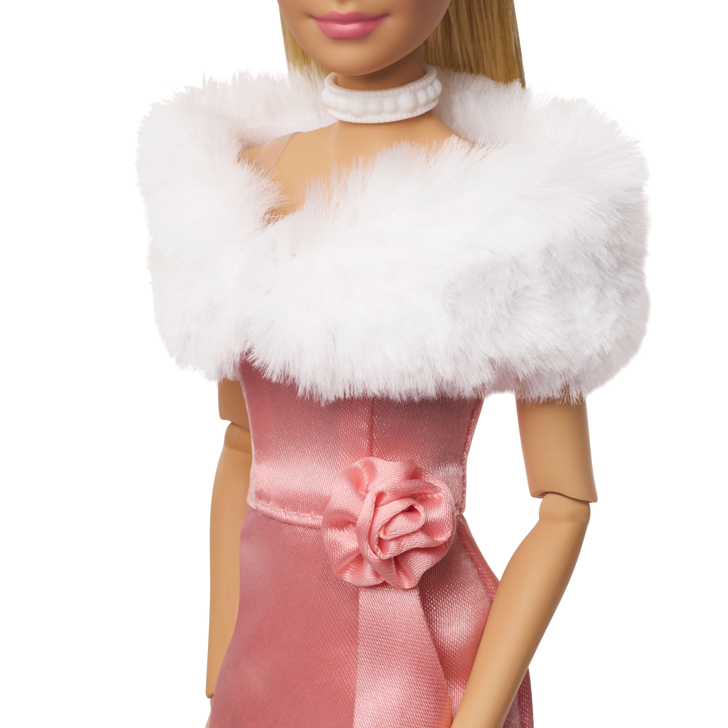 Mattel 80-Barbie Soirée Enchantée-avec robe en satin rose et étole - Exclusivité Walmart