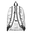 thumbnail image 3 of Cat Line Art White Pattern Backpack for School, Cute School Bag with Adjustable Shoulder Straps and Padded Back, 15.7"x11.8"x5.5", 3 of 5
