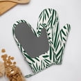 thumbnail image 4 of Hirioo Palm Branch With Leaves for Silicone Oven Mitts for BBQ, Baking, Cooking, Set of 2, Heat Resistant 260℃, Non-Slip Kitchen Essentials, 4 of 6