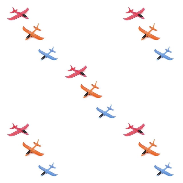 Langgg 48cm EPP Hand Throw Airplane Launch Plane Kids Throwing Soaring Planes Model Party Favors Fun Kid Toy Random Color Color random 5Set