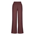 thumbnail image 3 of Buigttklop Pants for Women 2024 Plus Size Women'S Casual Cotton Pull-On Pant with Elastic Waist High Waist Denim Wide Leg Palazzo Pants Jeans Trousers, 3 of 5