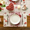 thumbnail image 4 of Sm:)e Heart-Shaped Buttons Valentine's Day Placemats Set of 4, 12x18 Inch, 4 of 7