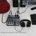 thumbnail image 2 of 4 Channel Audio Mixer 48V Phantom Power USB Studio Sound Mixers Bluetooth DJ Console Mixing for Karaok, 2 of 7