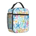 thumbnail image 4 of YFYANG Réutilisable Adulte / Enfants Portable Lunch Sac, Ocean Watercolor Plant Doodle Mains Libres Poignée Isolation / Sac Froid pour l'École, le Travail, les Pique-Niques, Voyage, 4 of 6