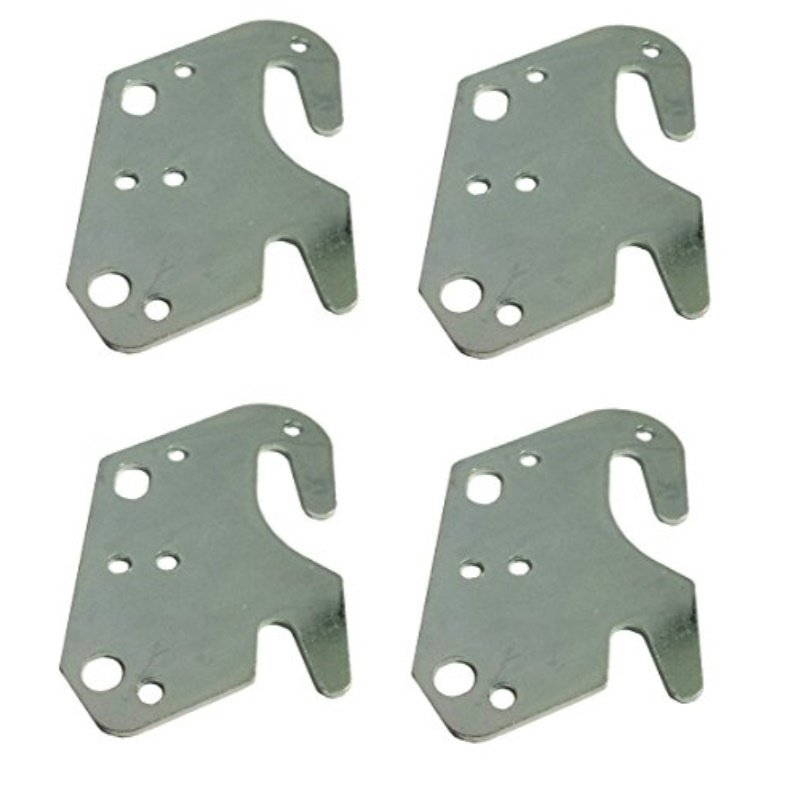 Universal Wood Bed Rail Hook Plates Set of 4