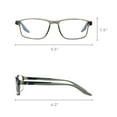 thumbnail image 6 of SAV Sportex Blue Light Protection Reading Glasses, Rectangular Frame, AR4149, +1.25, Gray, 6 of 6