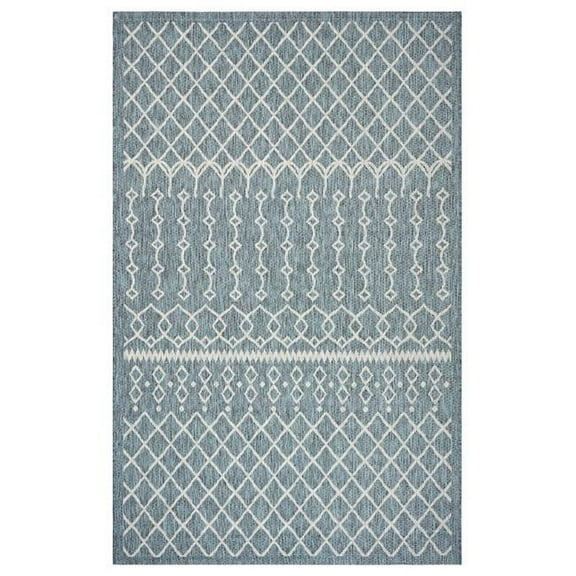 5 x 8 ft. Blue Array Indoor & Outdoor Area Rug - Blue - 5' x 8'