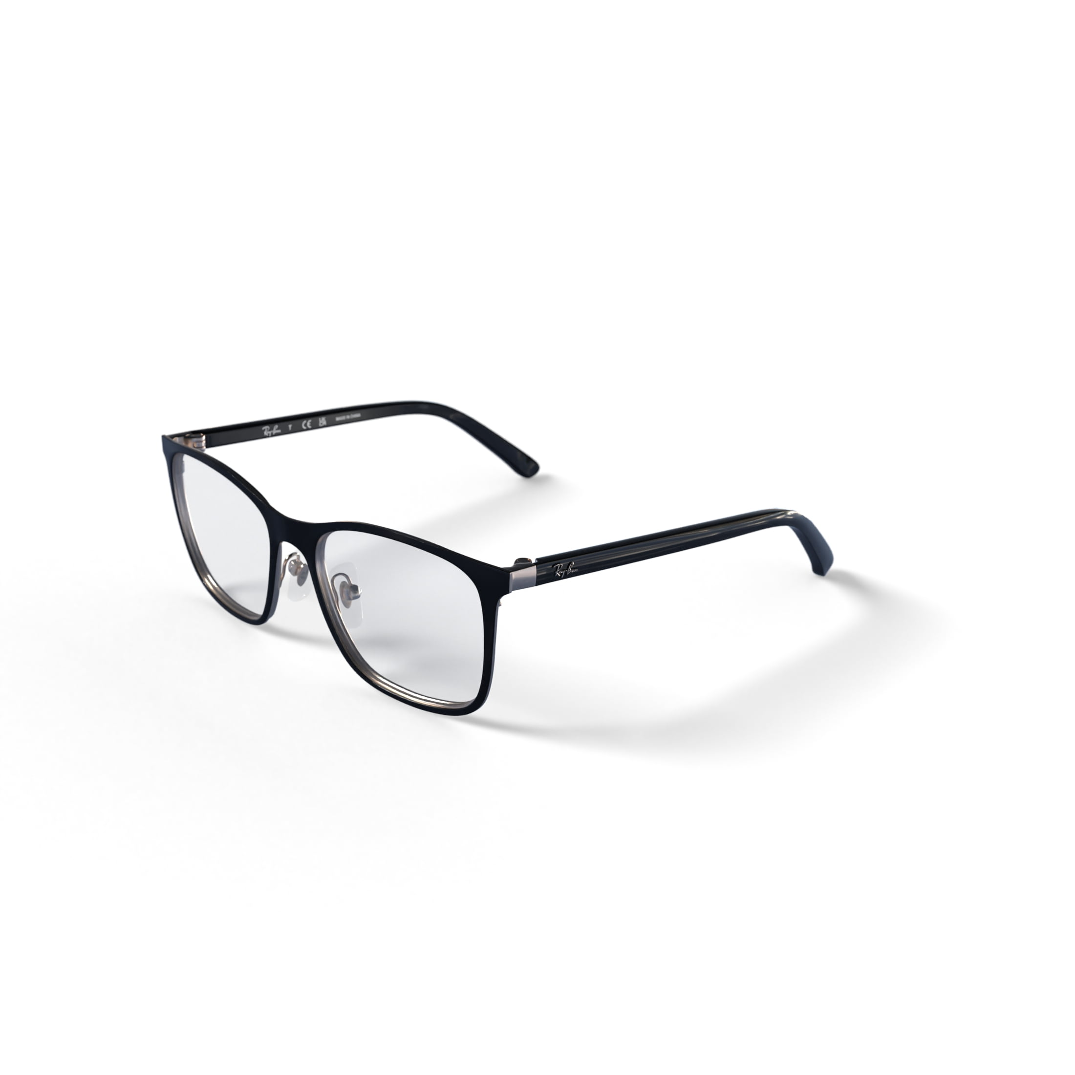 Ray-Ban Youth Size 48 0RY9551V Prescription Eyeglasses with Case, Black on Arista/Demo Lens