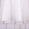 thumbnail image 7 of Little Girls White Long Tail Overlay Bow Bridal Party Dress 6, 7 of 7