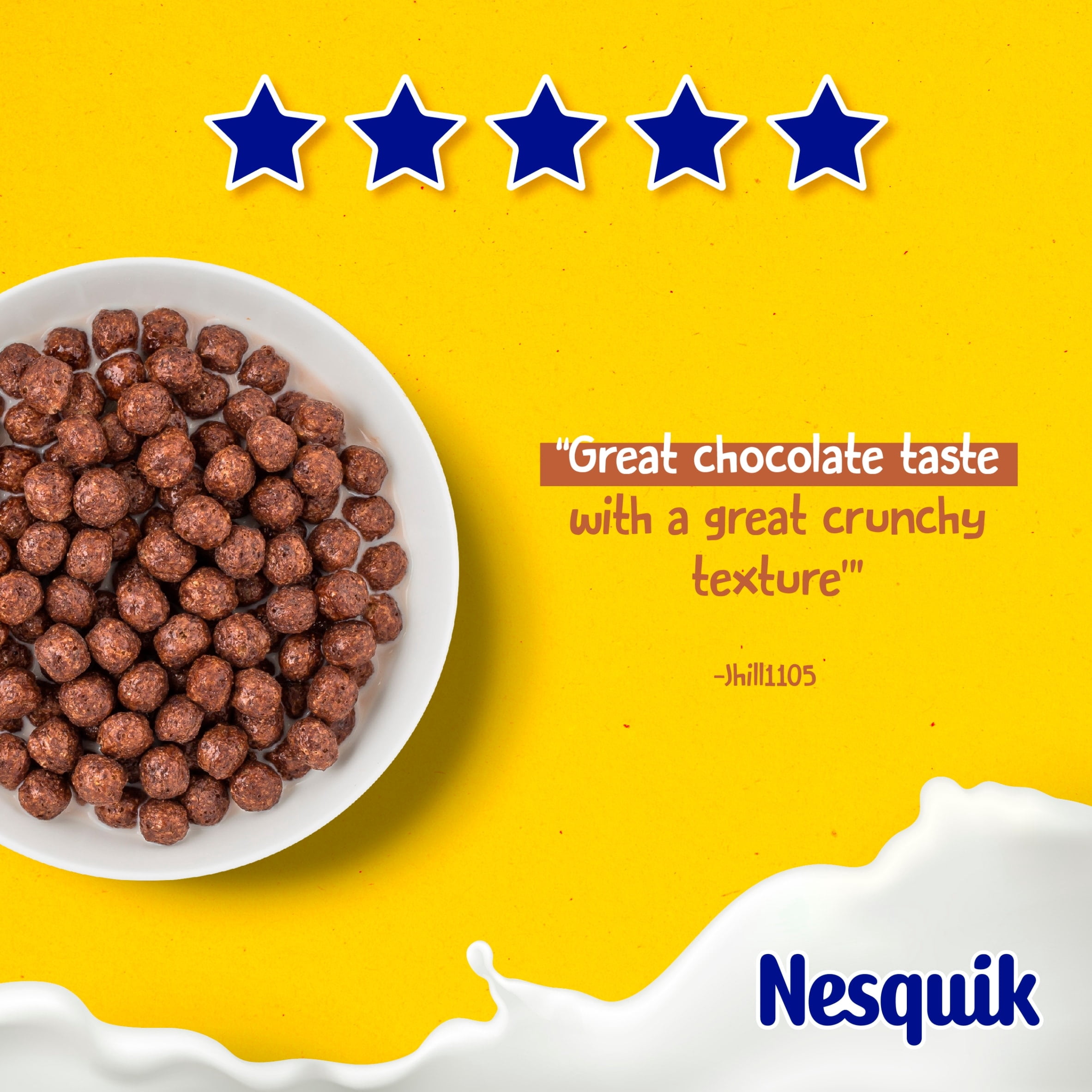 Nestle Nesquik Chocolate Cereal 375g, Imported from Britain