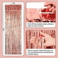 thumbnail image 3 of Birthday Party Decorations: 3 Pack 3.3 x 9.9 ft Rose Gold Foil Fringe Curtains Party Supplies, Tinsel Curtain Backdrop for Parties/Birthday/Photo Booth, 3 of 7
