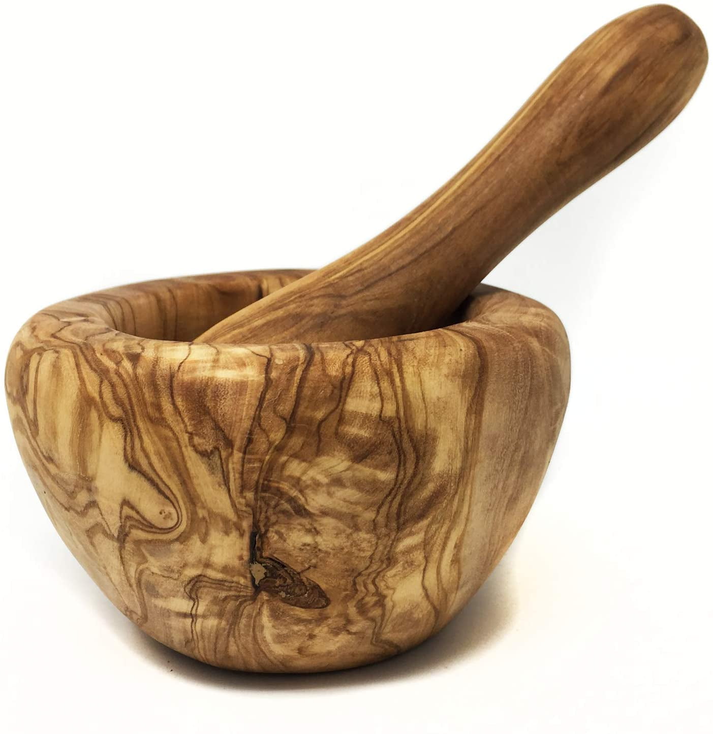 Wooden Mortar Pestle Grinding Bowl Set Garlic Crush Pot Spice Herbs Crusher Bowl Manual Smasher 