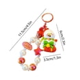 thumbnail image 3 of Christmas Keychain Doll Pendant Santa Claus Mobile Phone Chain DIY Beads Hand Painted Hand Beads, 3 of 6