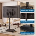 thumbnail image 4 of FITUEYES Modern Rolling TV Stand with Wheels for 32 - 65 inch TVs,Mobile TV Stand TV Cart with Power Outlets,Black, 4 of 8