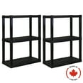 thumbnail image 1 of Hyper Tough Plastic Shelves Garage Storage Shelf 3-Tier 39"H x 14"D x 30"W 2-Pack Black-300 LBS Total Capacity, 1 of 7