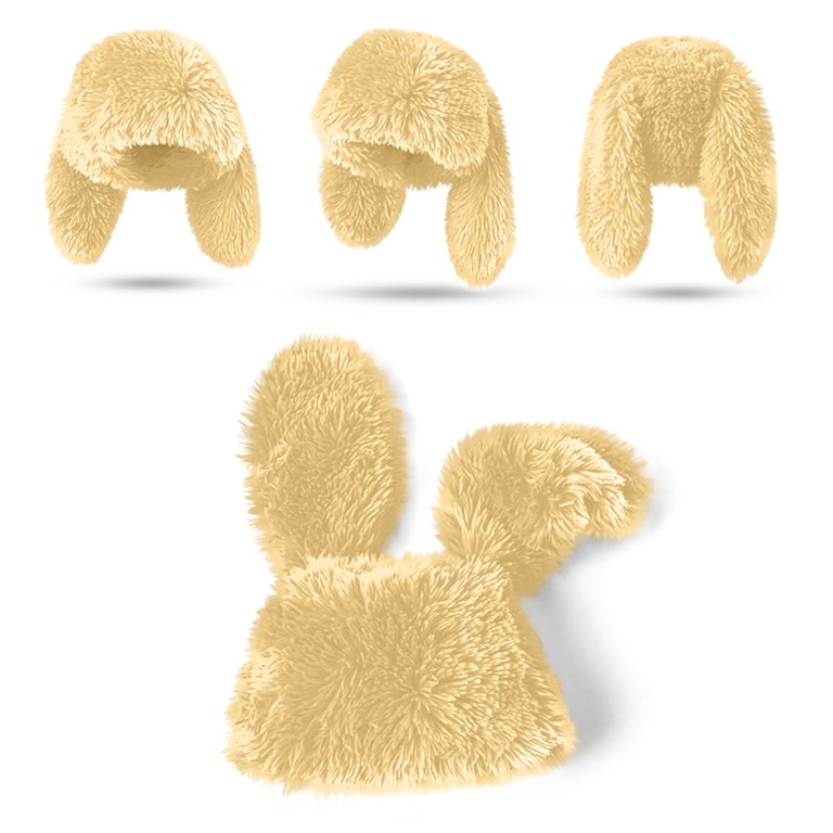 Knit Beanie Hats Cute Bunny Long Ears Funny Hat Fluffy Winter Cap Warm Knit Women main image 2