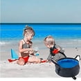 thumbnail image 5 of Lavabo plegable, cubo plegable portátil de 12 l, ligero, impermeable, plegable, con bolsa de transporte para pintar, lavar botes, pintura azul oscuro, 5 of 5