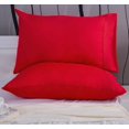 thumbnail image 1 of IGUOHAO Pillowcases Queen Size Microfiber 2 Piece Set Envelope Closure Red 20x30 inches, 1 of 6