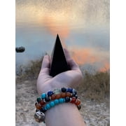 Karelia Creations Shungite Pyramid 3.5-inch Polished Reiki Charged EMF Protection Powered Gag Toy for all Age Groups
