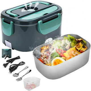  Electric Lunch Box, 2 Layers 1.48L Self Cooking Heating Food  Steamer Heater Portable Mini Rice Cooker Bento Box for Home Office School, Electric Heating Lunch Boxes: Home & Kitchen