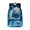 Blue Lightning Snow Leopard, variant on Cute Casual Backpack with Bumblebee Face Stripe - Great for Daily School and Travel Trips