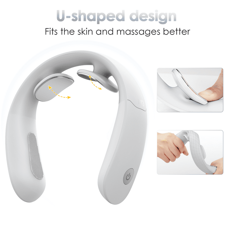Neckology Intelligent Neck Massager with Heat, Electric Pulse Neck Massager  for Pain Relief, Wireless Neck Massager for Women