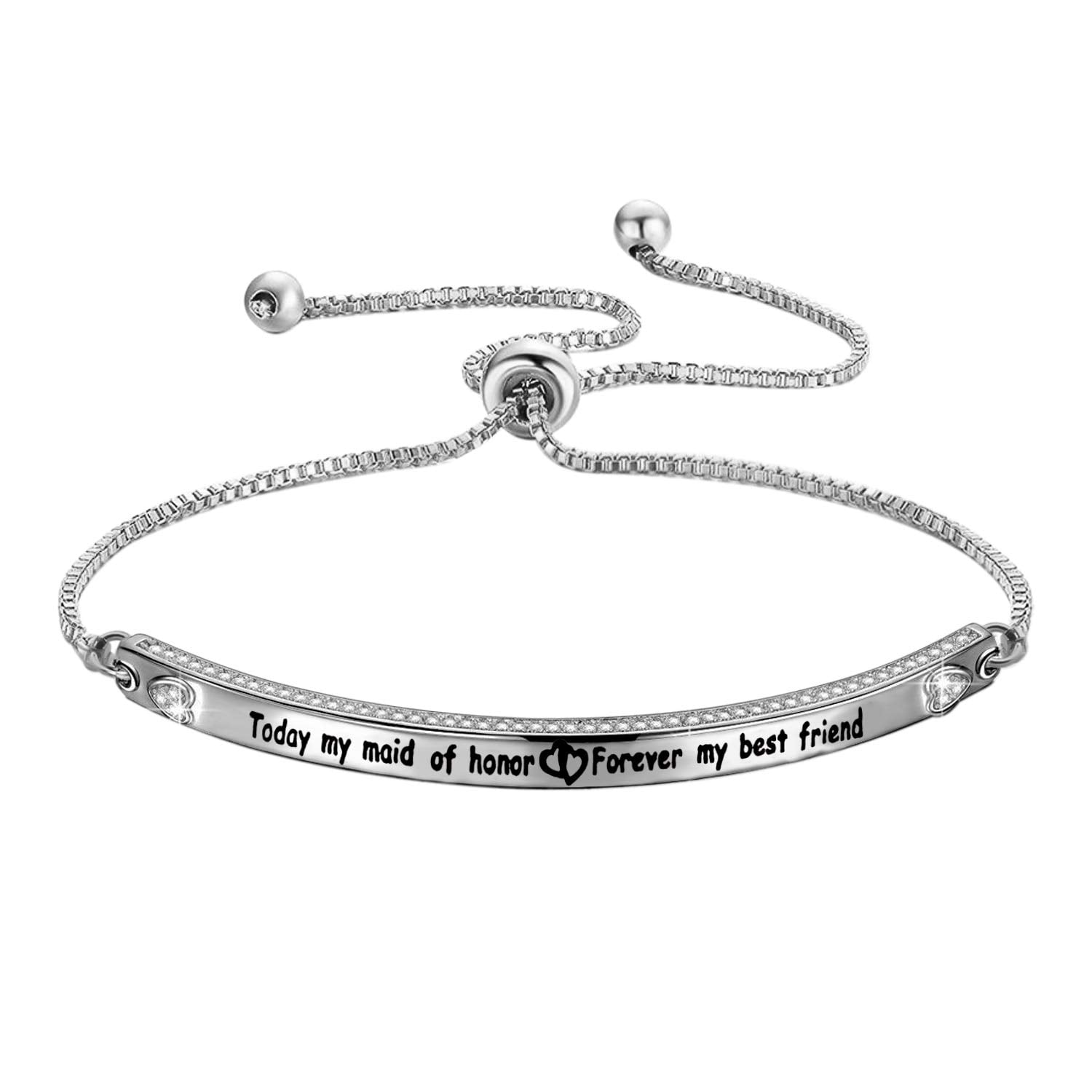 Zuo Bao Maid of Honor Bracelet Today My Maid of Honor Forever My Best Friends Bridesmaid Jewelry Maid of Honor Proposal Gift 