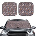 thumbnail image 2 of Gukieu Snowflake Fox Print Car Windshield Sun Visor, Foldable Anti-UV Car Sun Visor Suitable for Vans, Trucks Car Accessories-Medium, 2 of 6