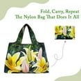 thumbnail image 4 of Wrapables Large Foldable Oil Painting Nylon Reusable Grocery Bag, Lilies, 4 of 5