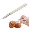 thumbnail image 1 of ER Cortador de Baguette, cuchillo de acero al carbono, cuchillo moldeador de plástico, herramientas de pastelería, cortador de tostadas Rojo Verde, 1 of 5