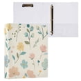 thumbnail image 3 of Colorful Flowers with Leaves 3 Ring Binders 1.5 inch Hardcover File Folders with Interior Pockets A4 Size Organizer for School Office Hospital, 3 of 8