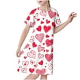 thumbnail image 1 of RXIRUCGD 2025 Vêtements d'Été pour Enfants 3-12 Ans Mode Imprimée Pyjama Rêveur Mi-Mollet Chemise de Nuit, 1 of 5