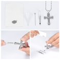 thumbnail image 3 of Rope Winding Cross Cremation Ashes Urn Pendant Necklace Memorial Keepsake Jewelry Lord’s Prayer Cross Ashes Necklaces, 3 of 6