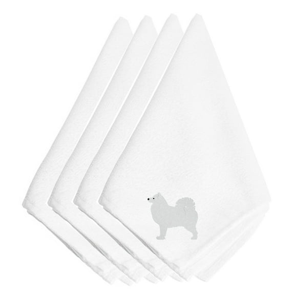 Carolines Treasures BB3459NPKE Samoyed Embroidered Napkins Set of 4 20 x 20 multicolor