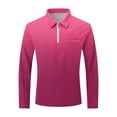thumbnail image 5 of PuLe Mens Long Sleeve Top Collar top&shirt Polo Shirts for Men Classic Casual Slim Fit Zip Up Graphic Printed Tops Golf Polos, 5 of 5