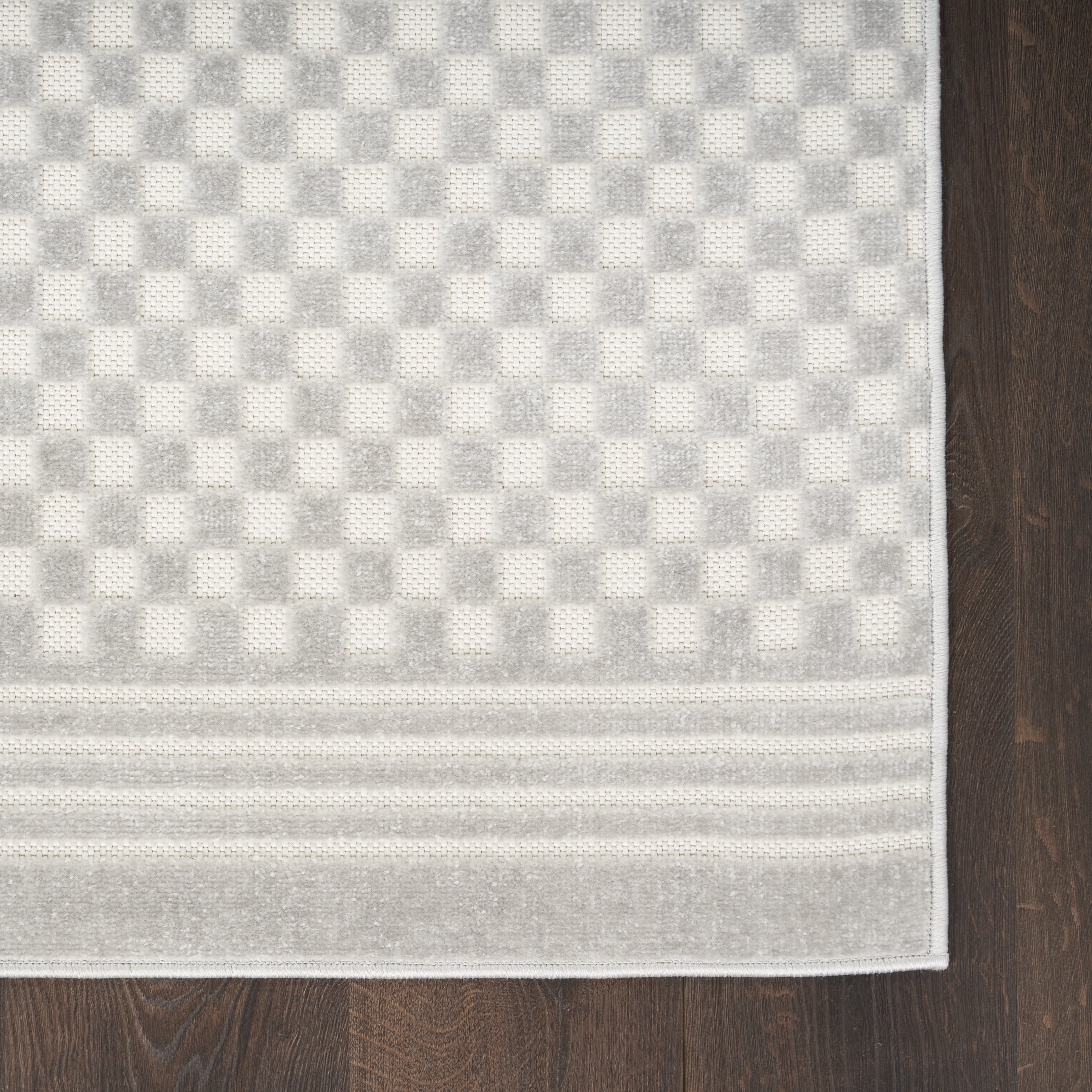 Nourison Casual 2' x 6' Light Grey Modern Indoor Rug