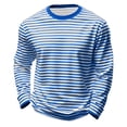 thumbnail image 2 of LYHaoo Boys Girls Striped Long Sleeve Crewneck T Shirt Casual Kids Top Soft Tee Comfortable For Childrens School Uniform,Sizes 9-10 Years, 2 of 7