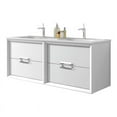 thumbnail image 2 of Lucena Bath Decor Tirador 48" Wood Double Vanity with Ceramic Sink in White, 2 of 3