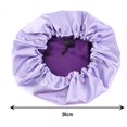 thumbnail image 2 of Gorro de dormir de satén doble ajustable Gorro para el cuidado del cabello Gorro de salón de belleza de color sólido, 2 of 3