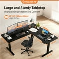 thumbnail image 3 of IMGadgets L-Shaped Electric Standing Desk (Black) | 63" x 55" Large Workspace | Flexible Right or Left Configuration | Dual Motor Sit Stand Desk | Ergonomic Height Adjustable Desk 28"-47", 3 of 9
