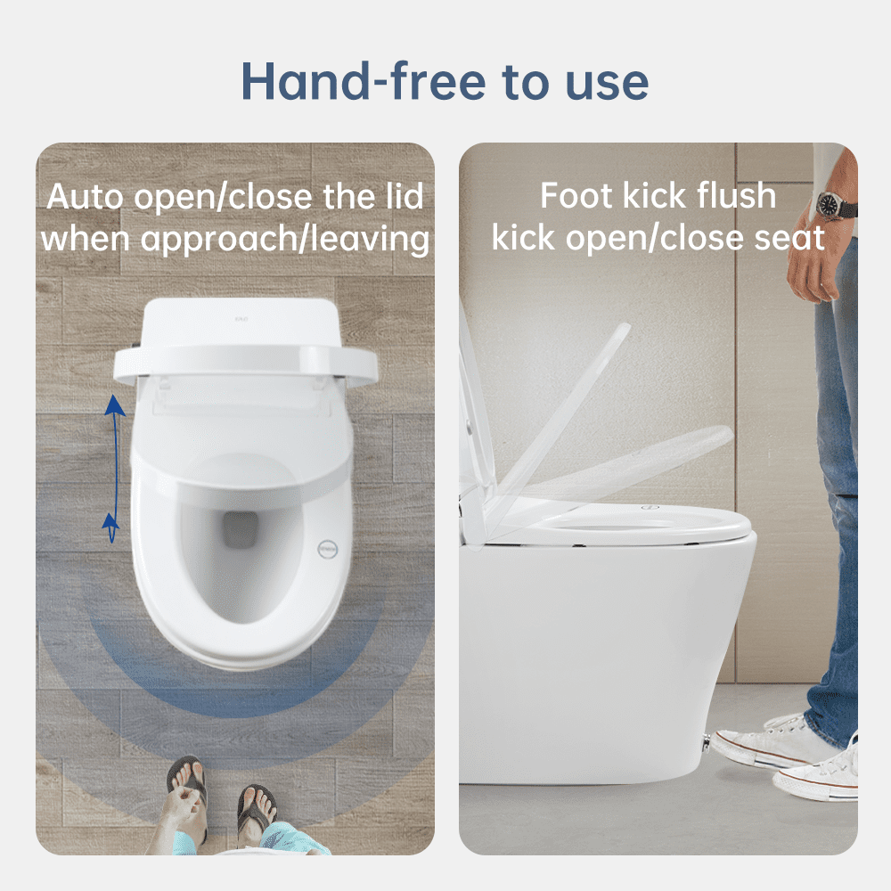 EPLO Smart Bidet Toilet with Built-in Tank, for Low Water Pressure, Auto  Open/Close Lid, Auto Flushing & Reviews