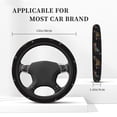 thumbnail image 4 of DouZhe Footprints Feet Tracks Prints Steering Wheel Cover, Universal 15 inch Anti-Slip Odorless Elastic Black Walking Car Steering Wheels Cover for Women Men, 4 of 7