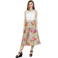 thumbnail image 4 of Bimba WomenPrinted Midi Skirt Box Pleat Skirt With Pockets Trendy Chic Clothing, 4 of 5
