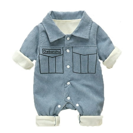 

New Years Outfit Toddler Boy Baby Boy Easter Romper Toddler Babys Girls Boys Fleece Thick Warm Jumpsuit Button Owl Cartoon Prints Baby Boy Jumpsuits Long Sleeve