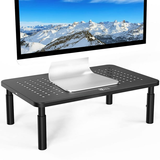 Soporte para monitor WALI STT003, elevador ajustable para computadora portátil, negro